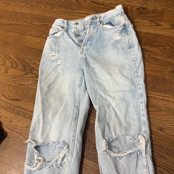 PacSun Light Blue Distressed Women's (dad)Jeans - Picture 7 of 12